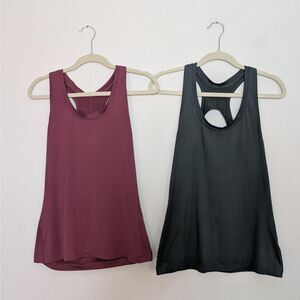 Athleta Tank Tops Womens Medium Racerback Yoga Gym Athletic Set of 2